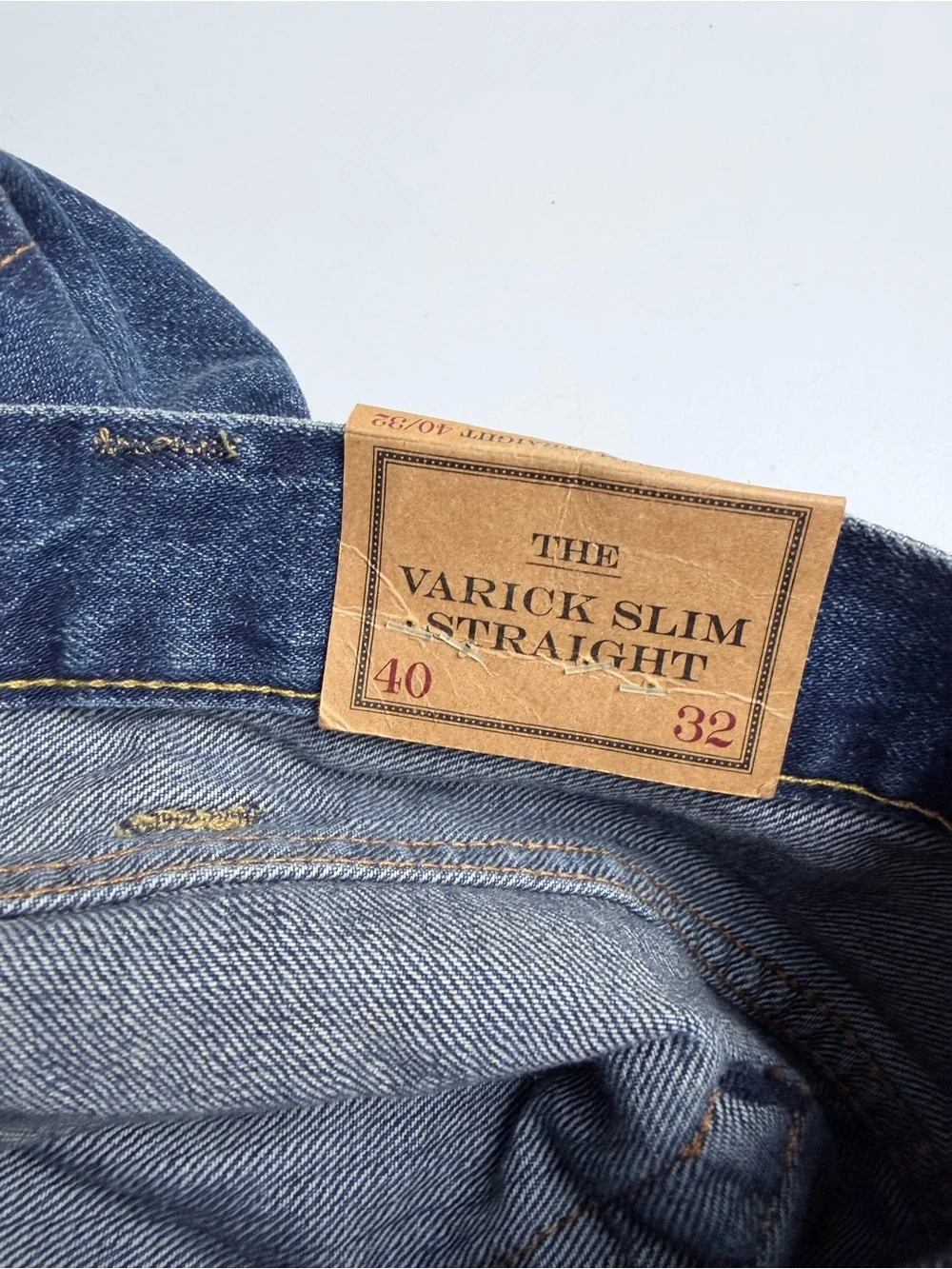Polo Ralph Lauren The Varick Slim Straight Blue Denim Jeans Size 40x32 NWT
